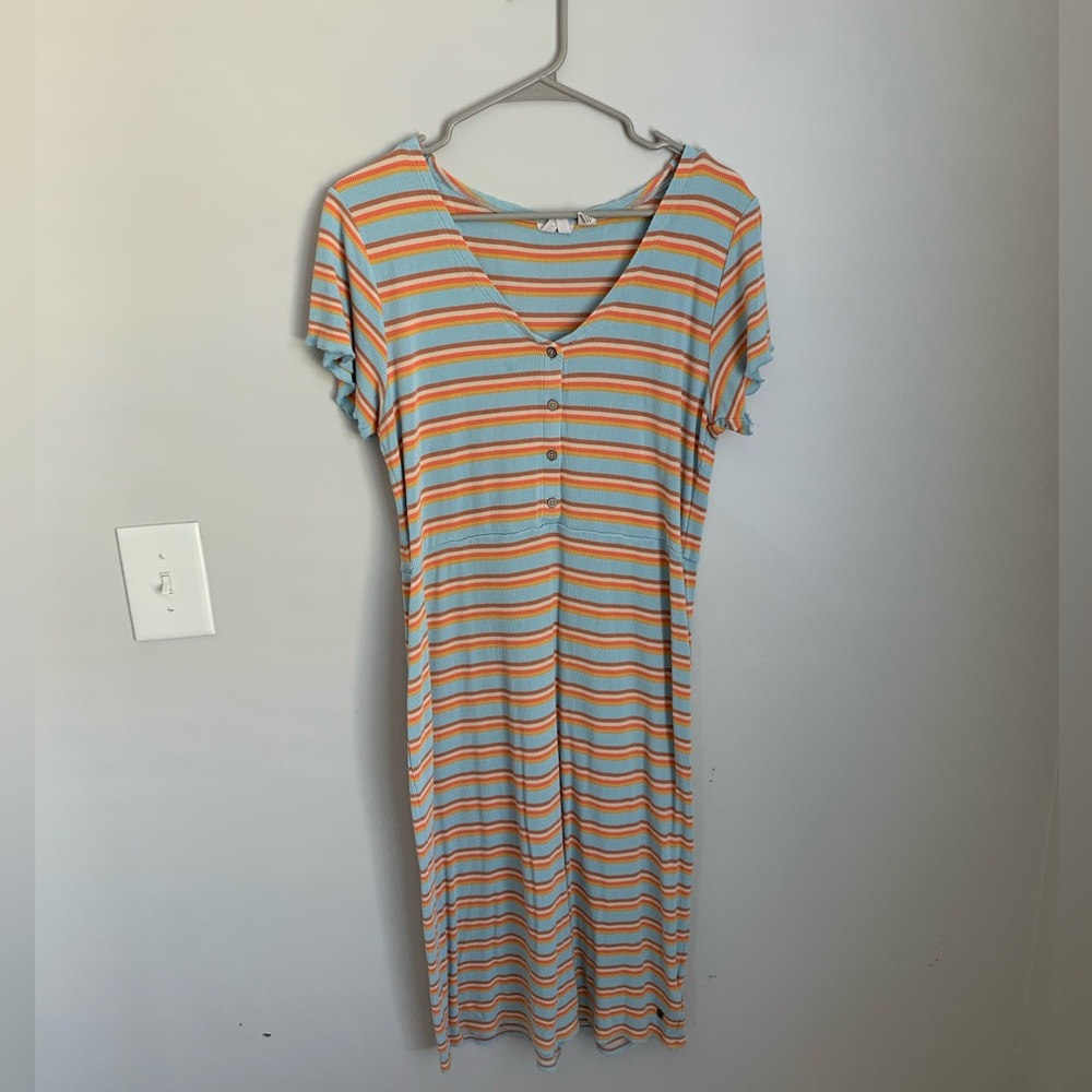 Roxy Striped Midi Dress